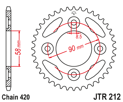 JT SPROCKETS JTR212.34
